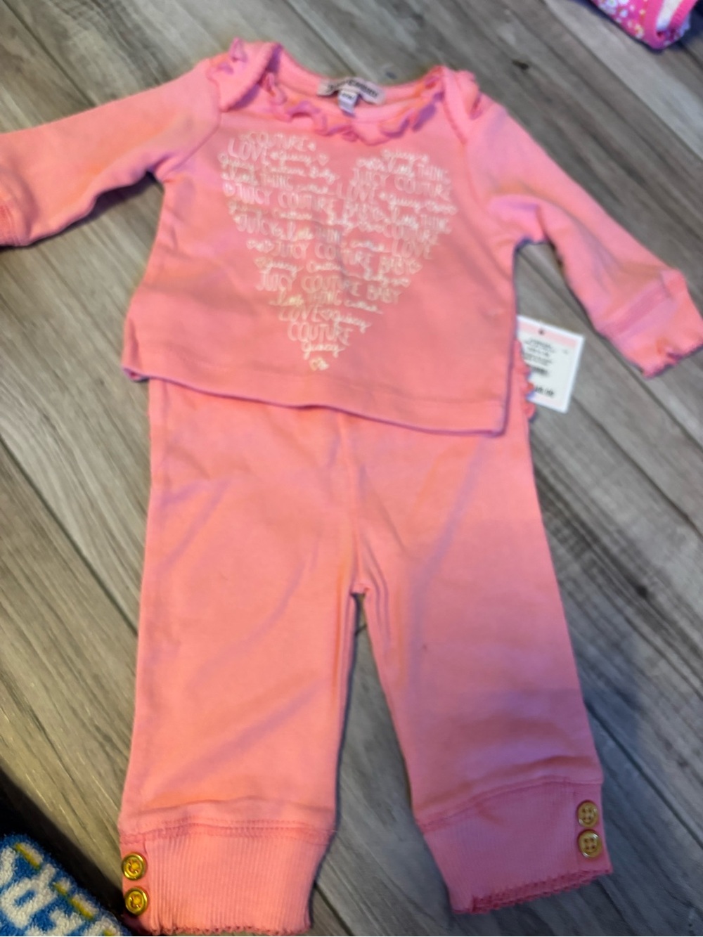 Juicy Couture Pink/Coral Long-Sleeve Kids Top